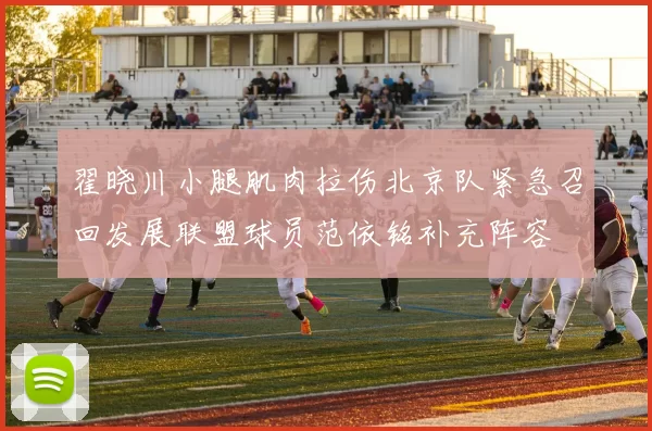 翟晓川小腿肌肉拉伤北京队紧急召回发展联盟球员范依铭补充阵容